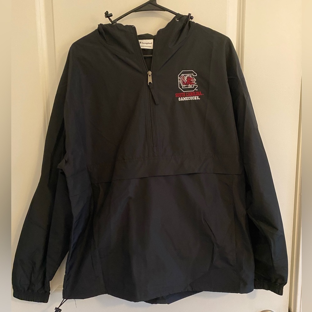 University of South Carolina over the head rain jacket.